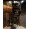 Wendeltreppen aus Gusseisenmetall, außen und innen